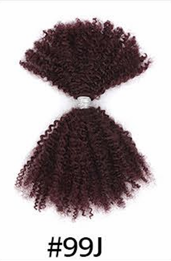 Handmade Human Hair Loc Extensions | #99J Dark Wine Red Interlocs (50 loc bundle)