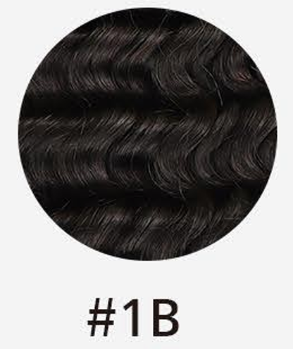 Handmade Human Hair Loc Extensions | #1B Natural Black Interlocs (50 loc bundle)
