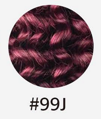 Handmade Human Hair Loc Extensions | #99J Dark Wine Red Interlocs (50 loc bundle)
