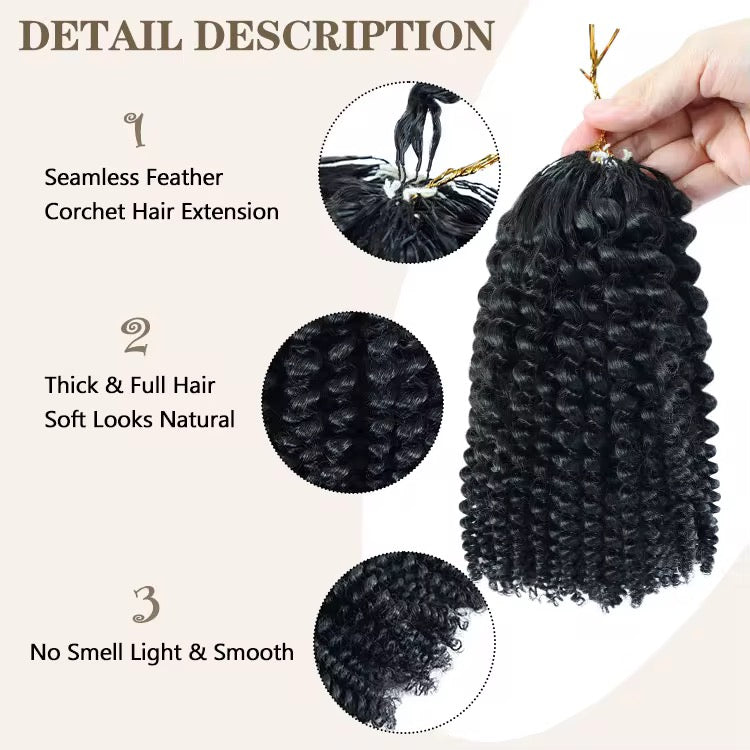 Kinky Curly Feather Extensions