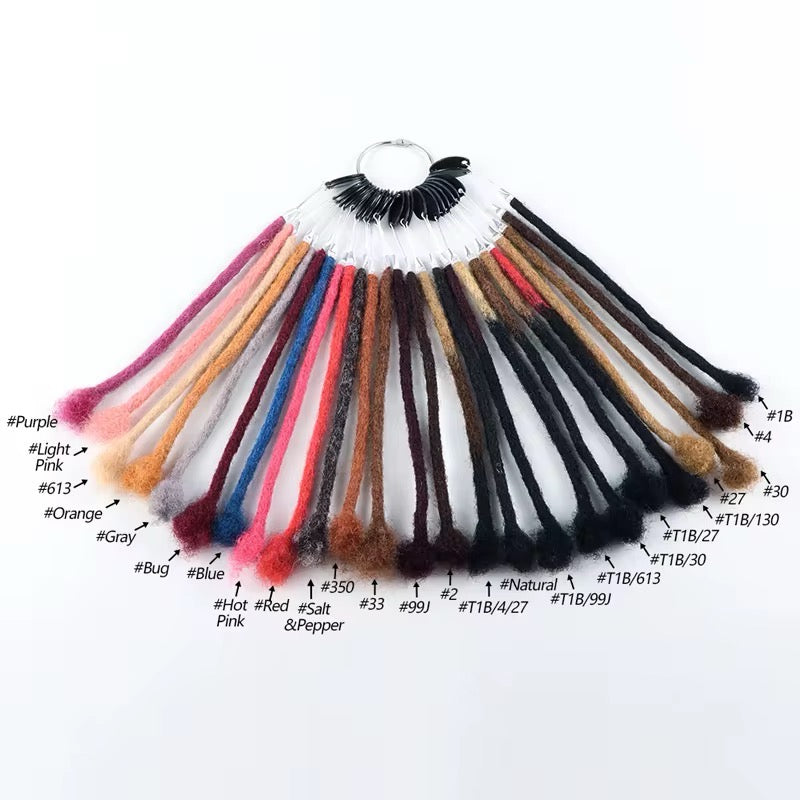 Handmade Human Hair Loc Extensions | Gray Interlocs (50 loc bundle)